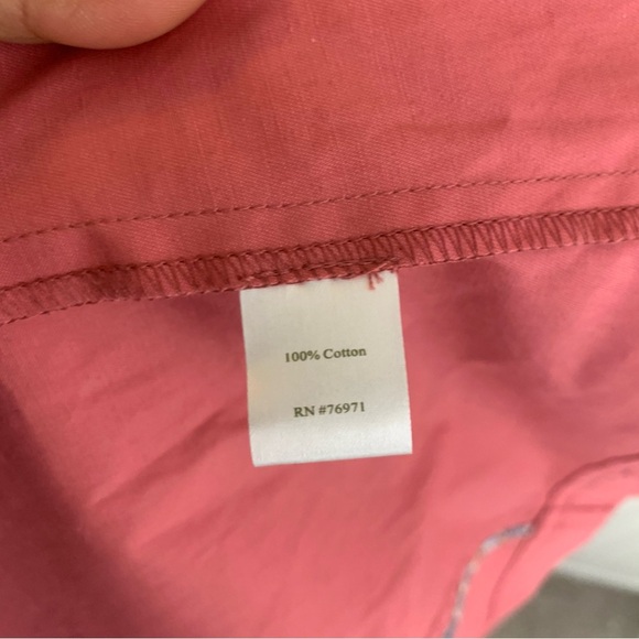 Garnet Hill pink double breasted belted trench coat size large women’s - Picture 4 of 5